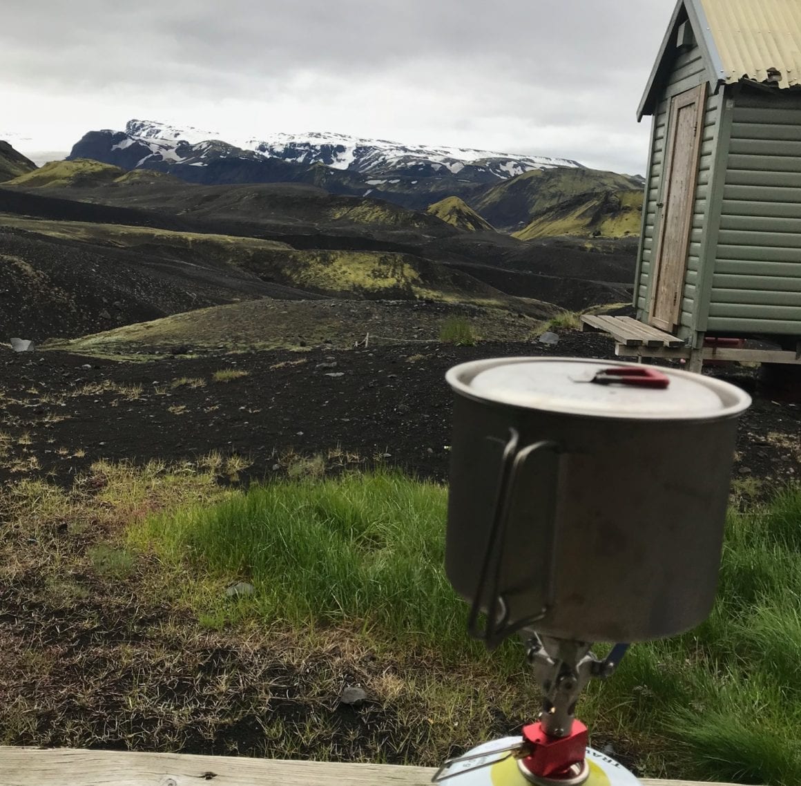 Preparing dinner on Laugavegur trail