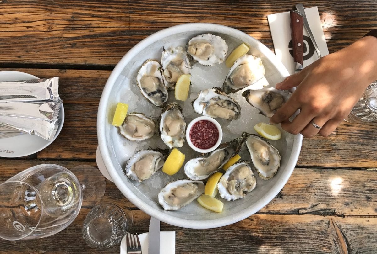 Oysters at Restaurant Goesting in Utrecht