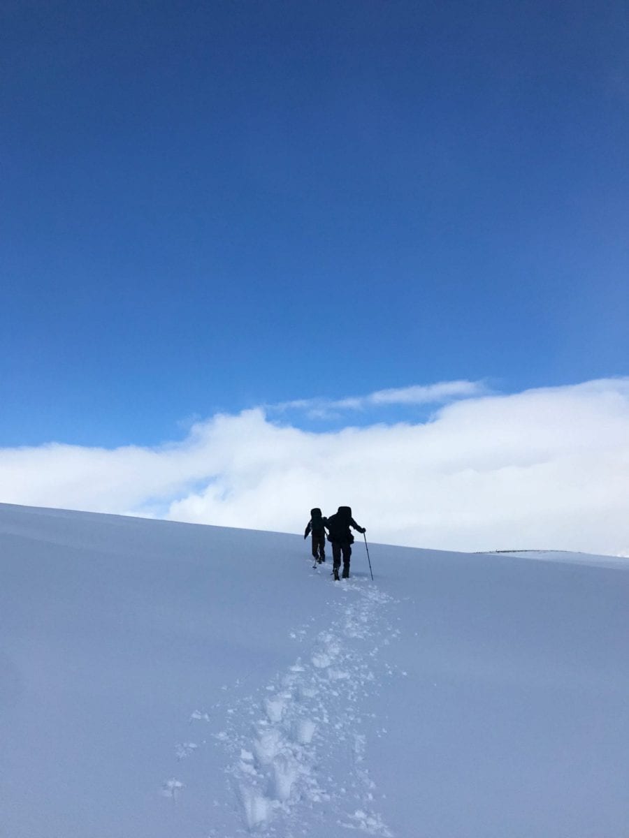Hiking in the mountains in Iceland