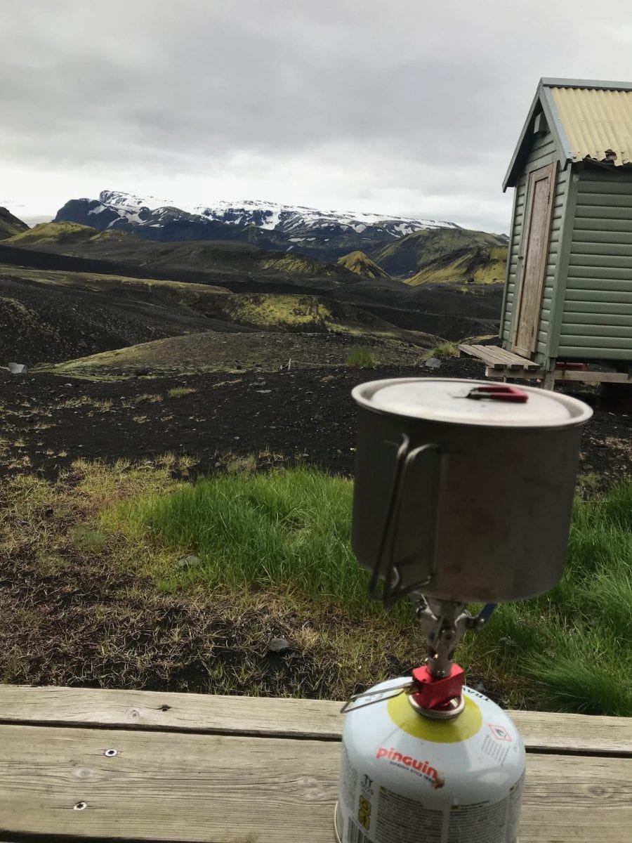 Breakfast at Emstrur on the Laugavegur trail