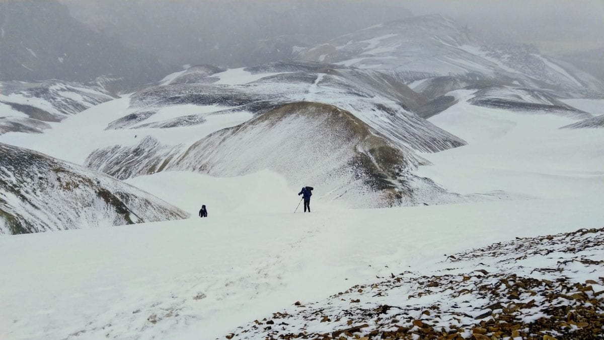 Laugavegur and Fimmvor uhals trail solo hike Iceland Omakase