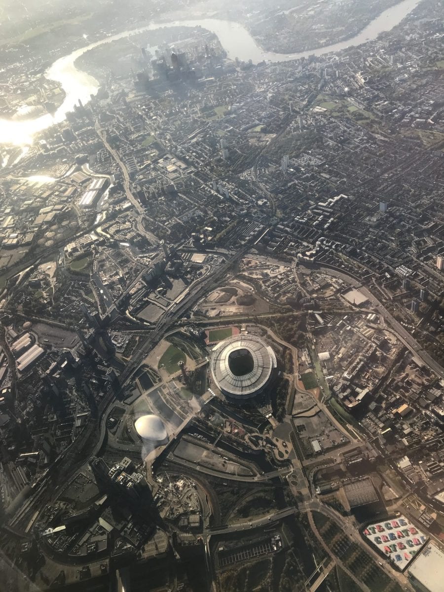 London from the sky