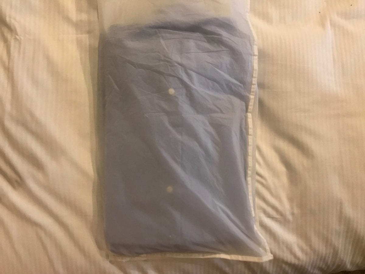 Wrinkle free shirt: tightly packed
