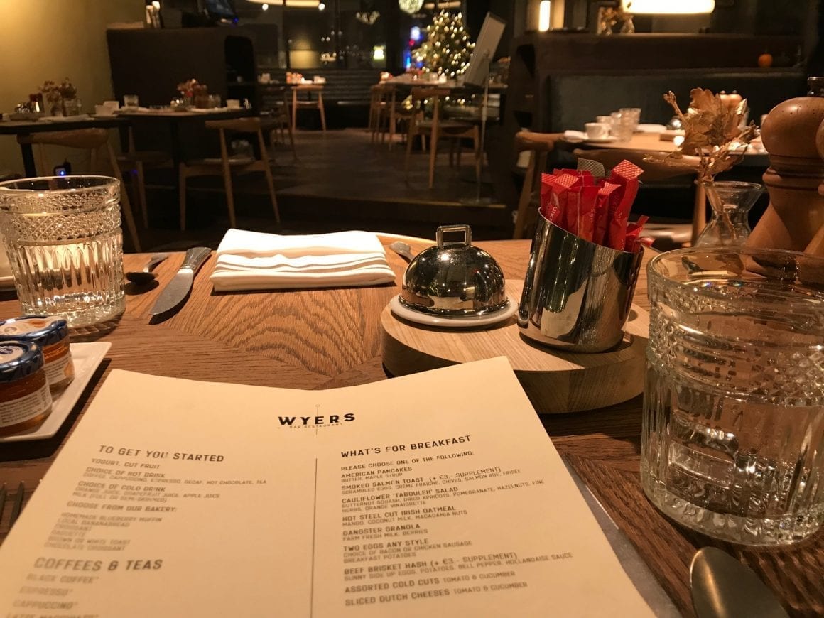 Breakfast a la carte at Wyers in Kimpton DeWitt Amsterdam