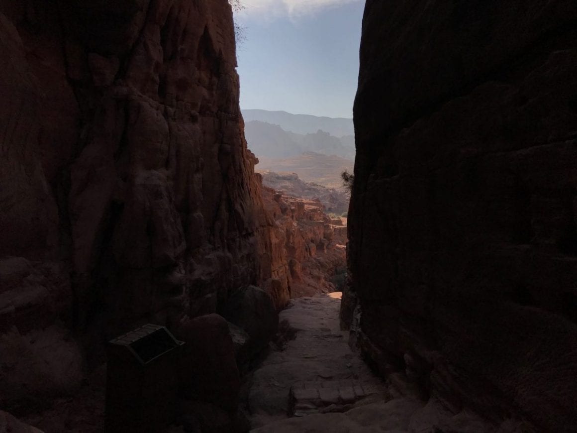 Walking through Petra in Jordan