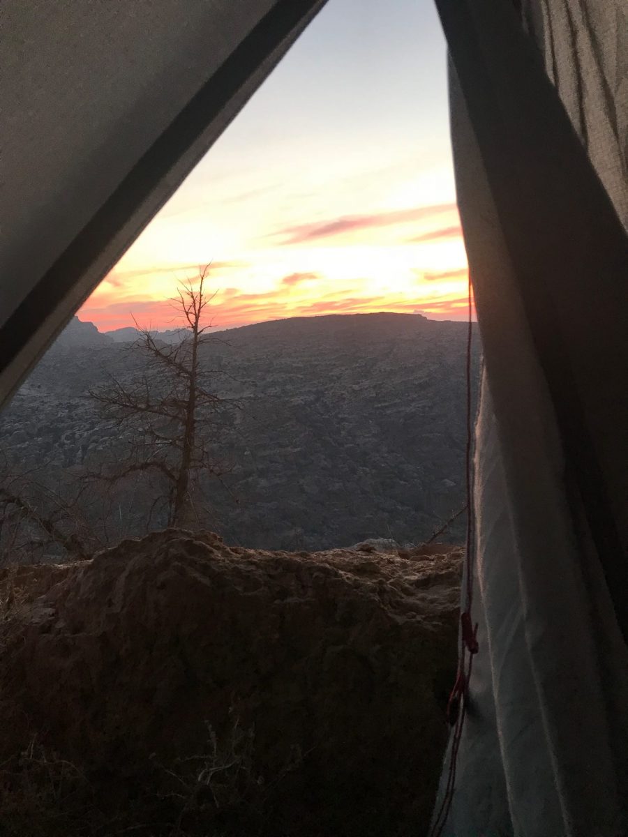 Sunset from my tent