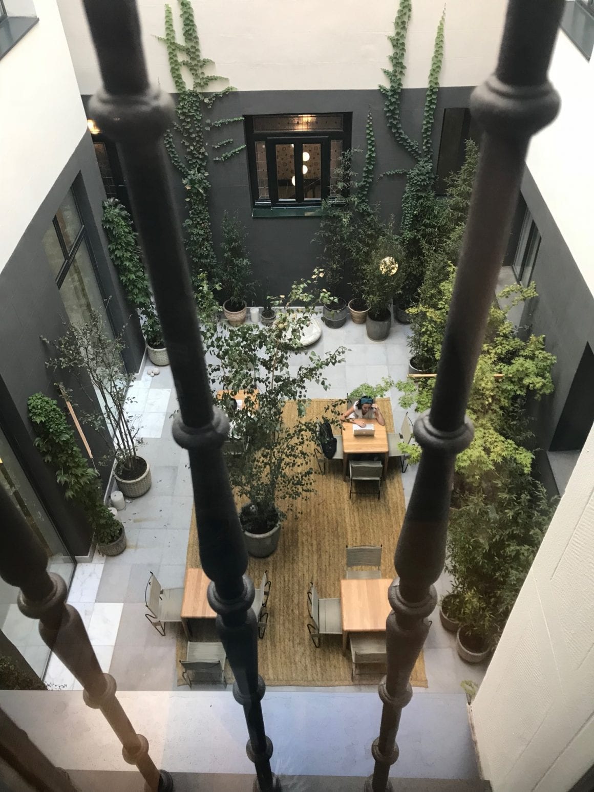 Patio at One Shot Fortuny in Madrid