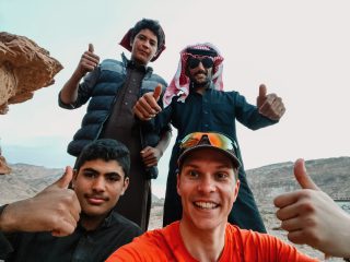 With my new friends Attaf, Yunes, Basil on the Jordan Trail in 2021