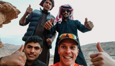 With my new friends Attaf, Yunes, Basil on the Jordan Trail in 2021