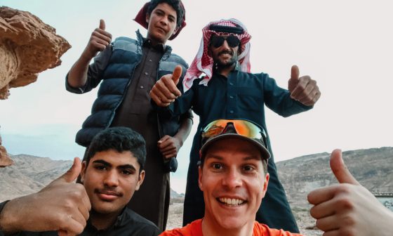 With my new friends Attaf, Yunes, Basil on the Jordan Trail in 2021
