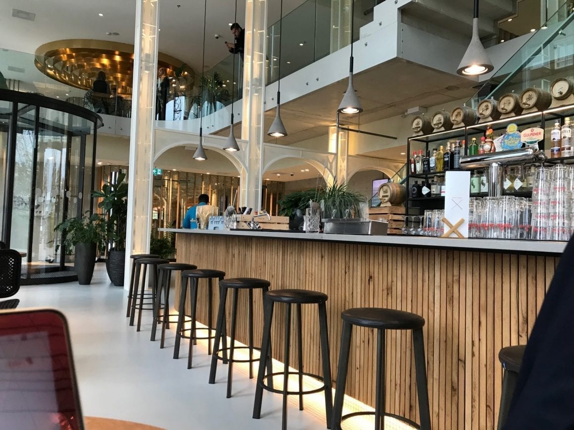 QO Amsterdam - the lobby with bar