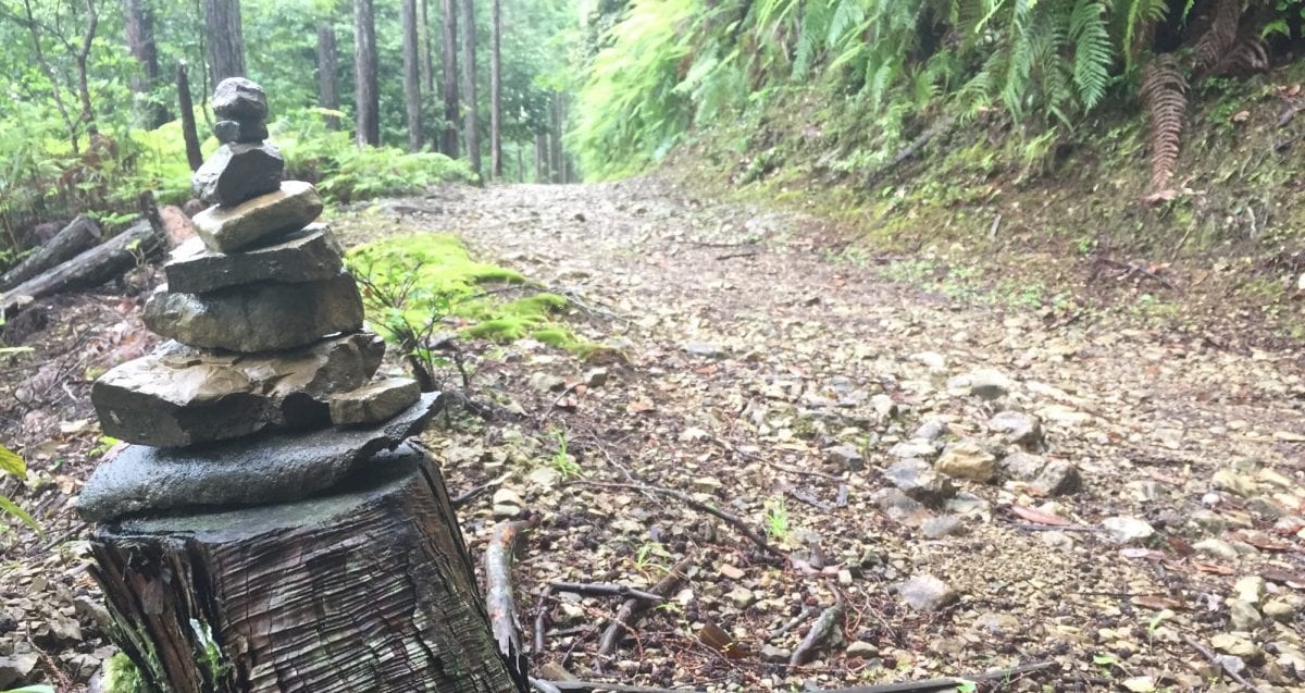 Cairns on the Kumano Kodo