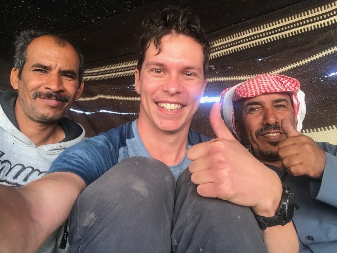 With Ammarin Bedouin Awad and Faris on the Jordan Trail