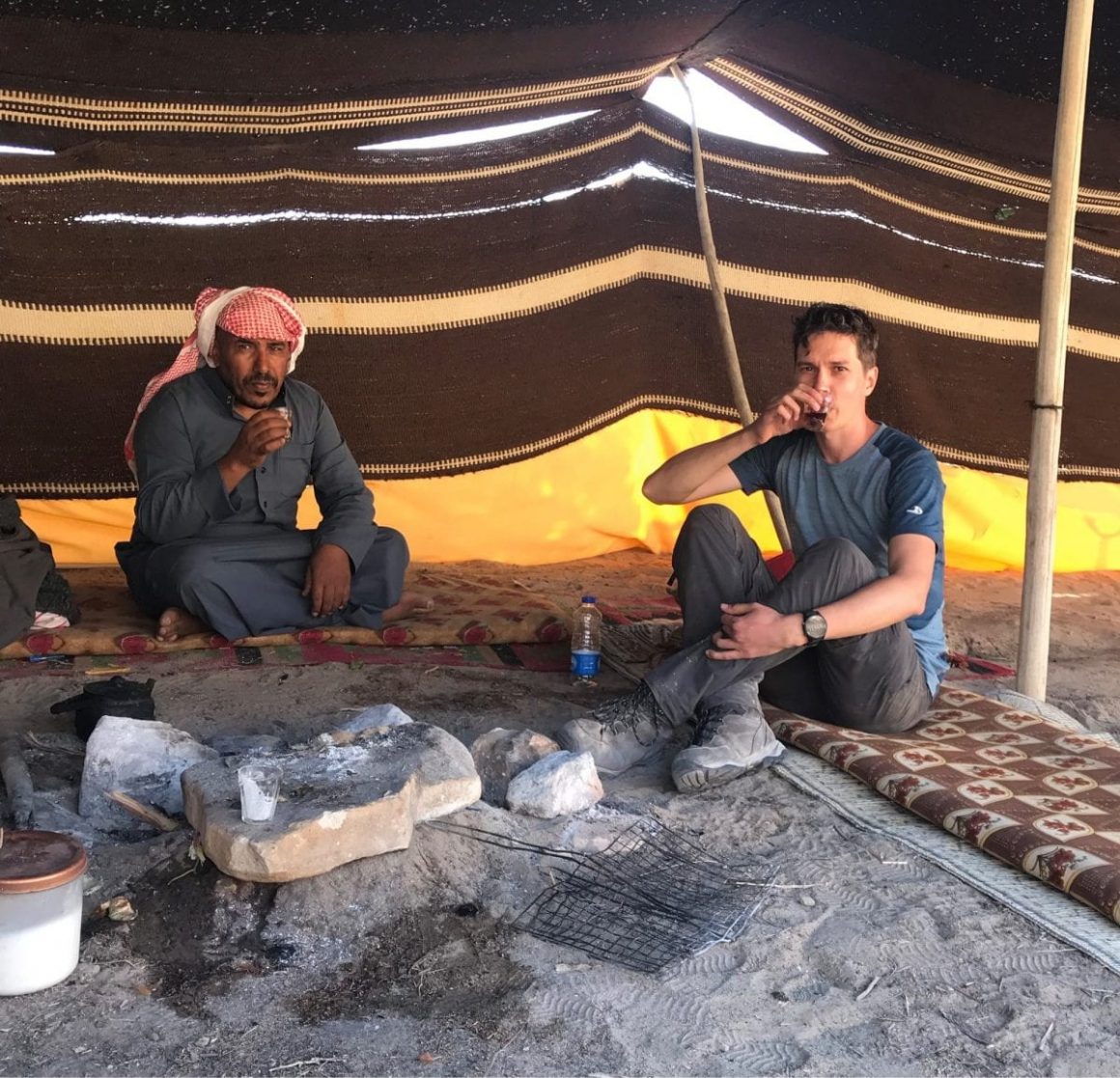 Jordan Trail - tea with Faris