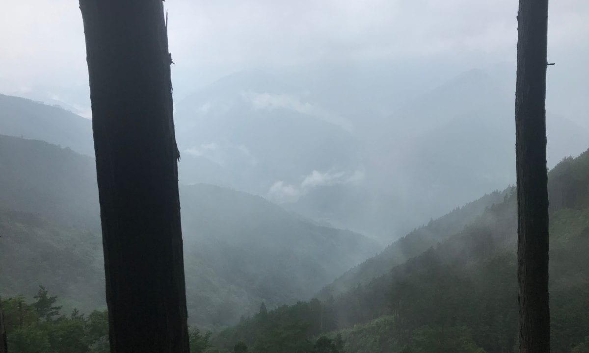 Foggy mountains on the Kohechi route