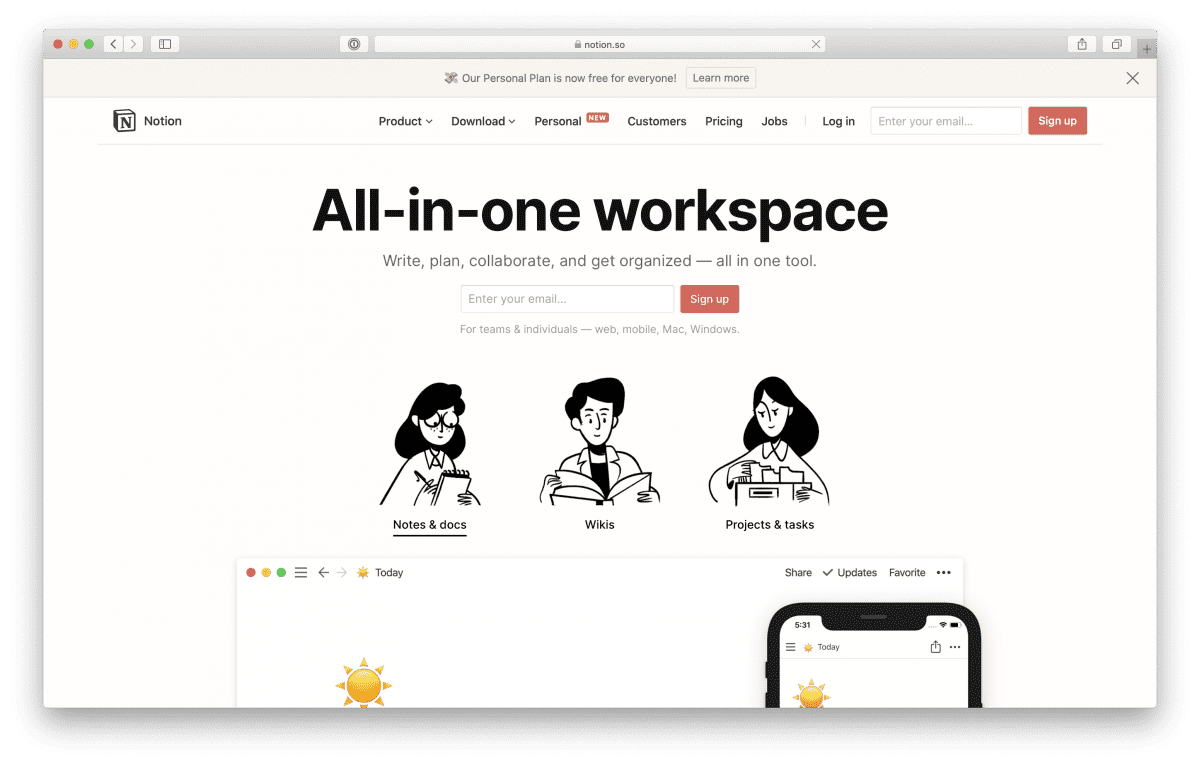 Notion app