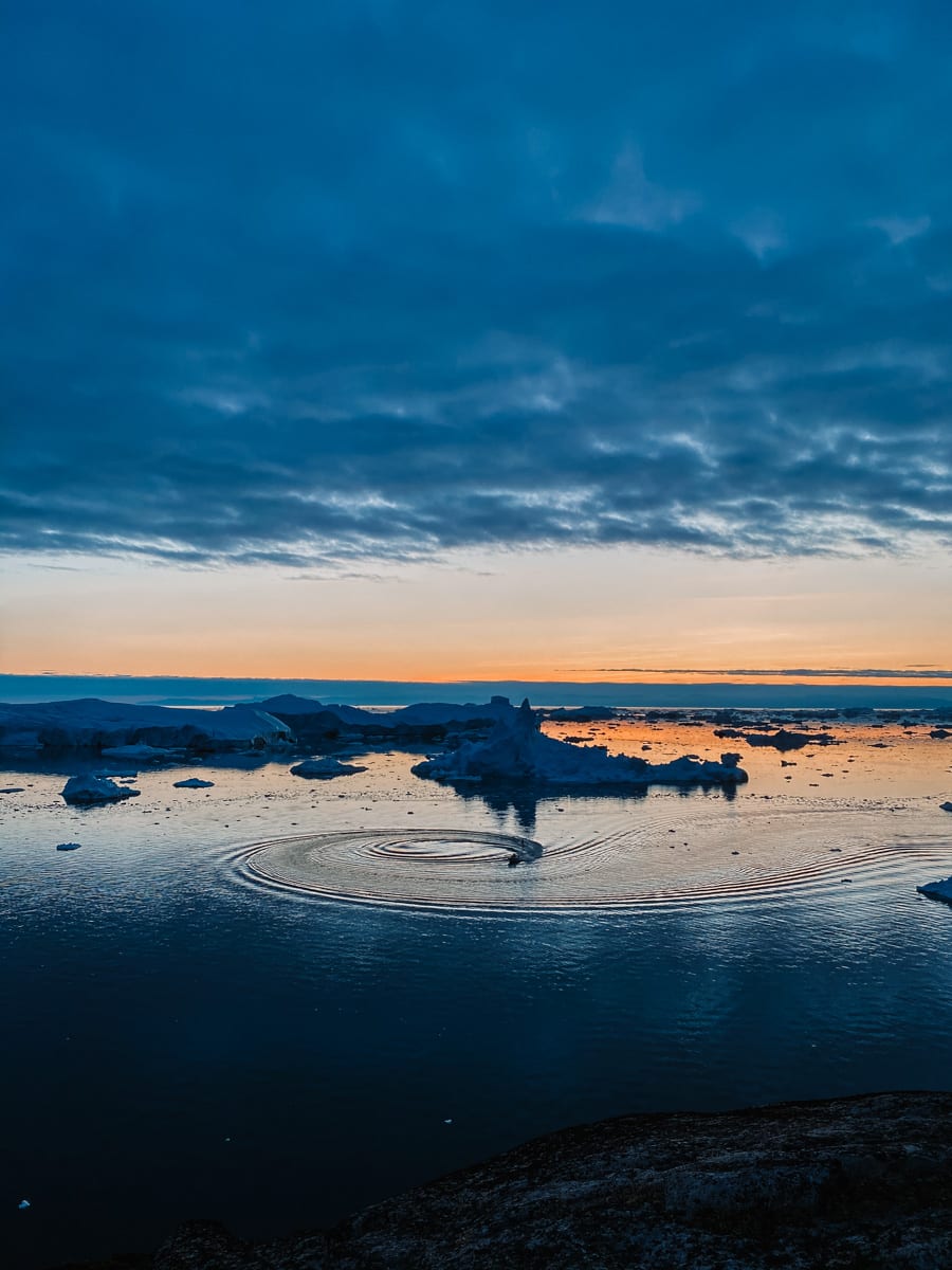 Ilulissat icebergs and water ski