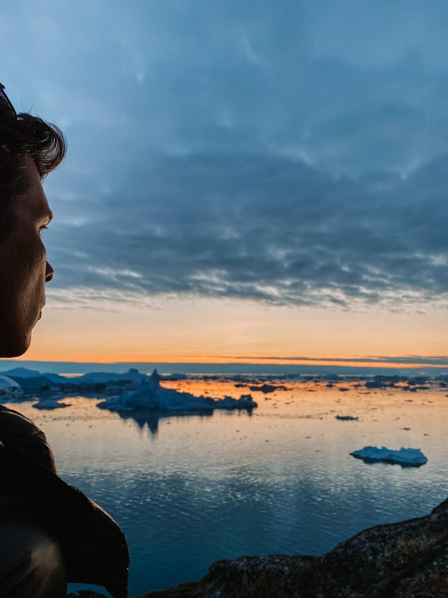 Overlooking the Ilulissat icebergs