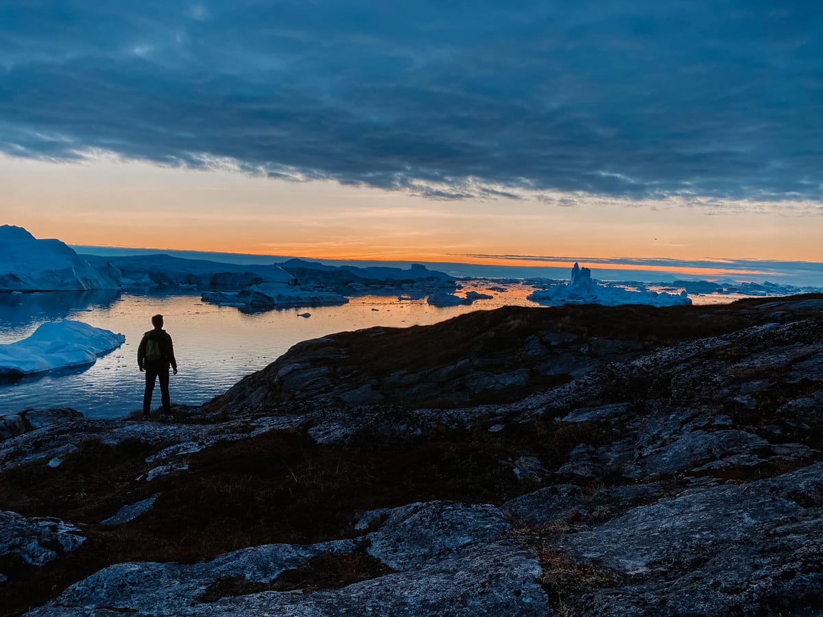 Overlooking the Ilulissat icebergs